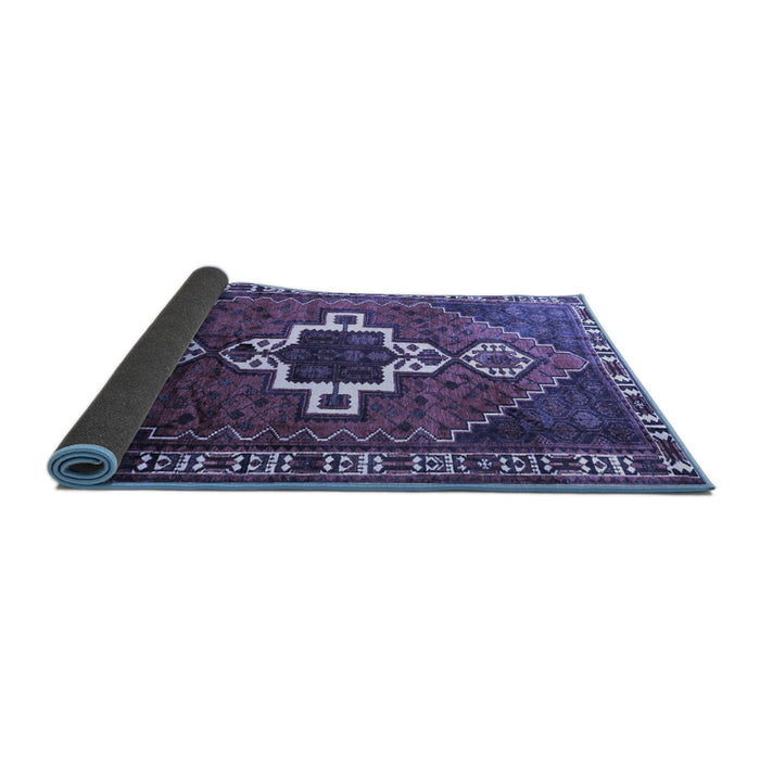 Sideview of Persian Blue Traditional Rug, tr1412blu