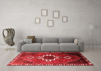 Machine Washable Persian Red Traditional Rug, wshtr1412red