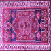 Square Persian Purple Traditional Rug, tr1413pur