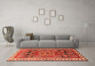 Machine Washable Persian Orange Traditional Area Rugs in a Living Room, wshtr1413org