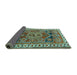 Sideview of Persian Turquoise Traditional Rug, tr1413turq