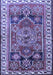 Machine Washable Persian Blue Traditional Rug, wshtr1413blu