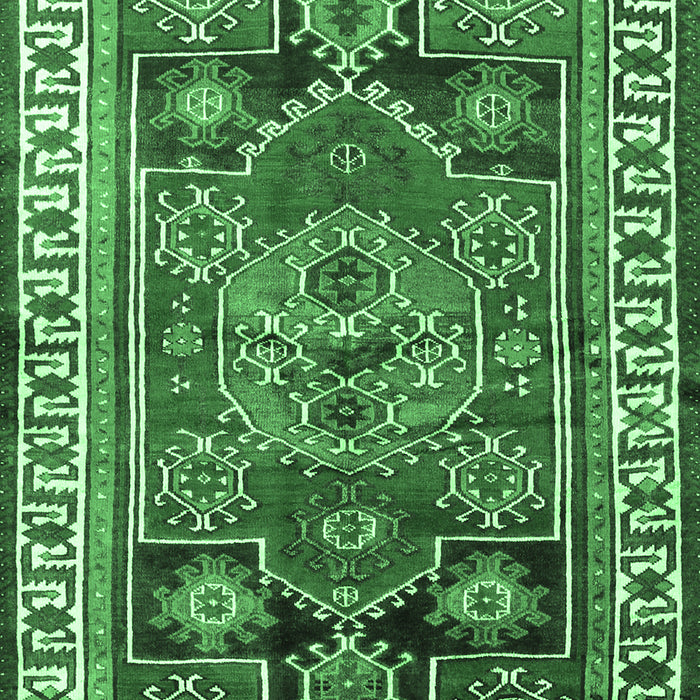 Machine Washable Persian Emerald Green Traditional Area Rugs, wshtr1413emgrn