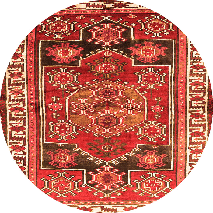 Machine Washable Persian Orange Traditional Area Rugs, wshtr1413org