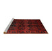 Sideview of Machine Washable Traditional Bakers Brown Rug, wshtr1414