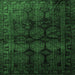 Square Persian Emerald Green Traditional Rug, tr1414emgrn