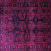 Square Persian Purple Traditional Rug, tr1414pur