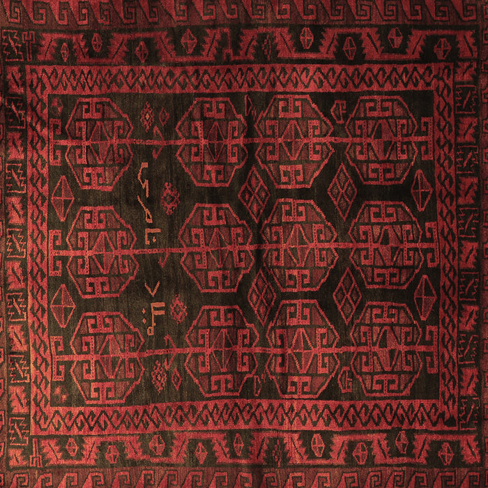 Square Machine Washable Persian Brown Traditional Rug, wshtr1414brn