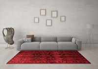 Machine Washable Persian Red Traditional Rug, wshtr1414red