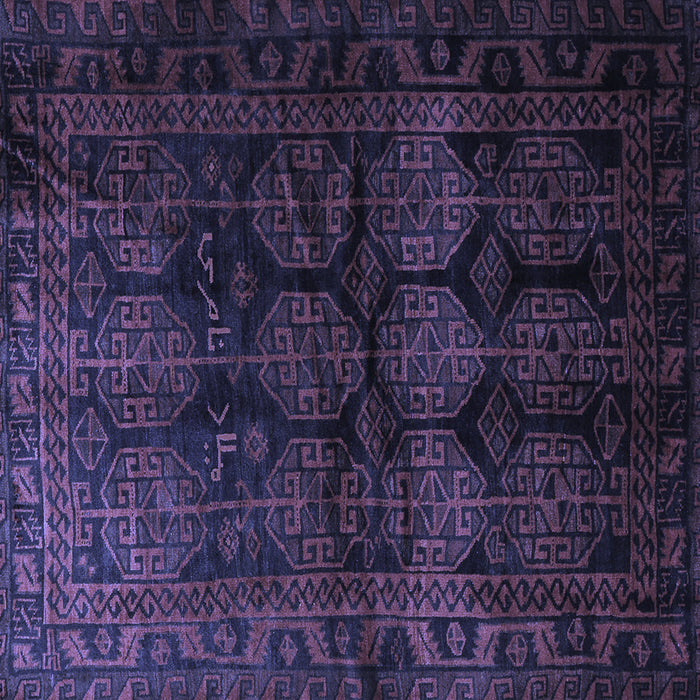 Square Machine Washable Persian Blue Traditional Rug, wshtr1414blu