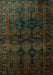 Machine Washable Persian Turquoise Traditional Area Rugs, wshtr1414turq