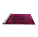 Sideview of Machine Washable Persian Pink Traditional Rug, wshtr1414pnk