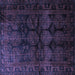 Square Persian Blue Traditional Rug, tr1414blu