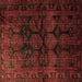 Square Persian Brown Traditional Rug, tr1414brn