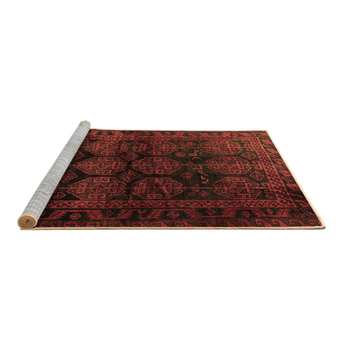 Sideview of Machine Washable Persian Brown Traditional Rug, wshtr1414brn