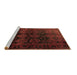 Sideview of Machine Washable Persian Brown Traditional Rug, wshtr1414brn