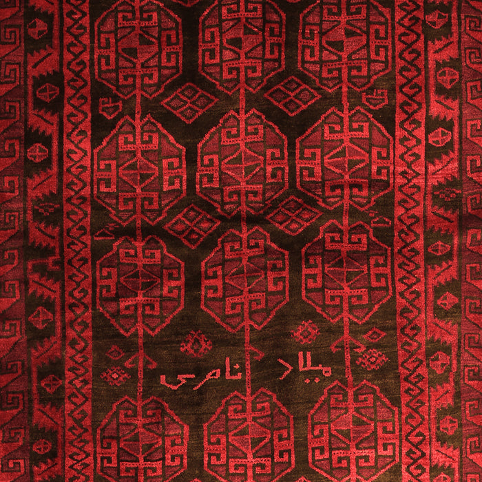 Serging Thickness of Machine Washable Persian Orange Traditional Area Rugs, wshtr1414org