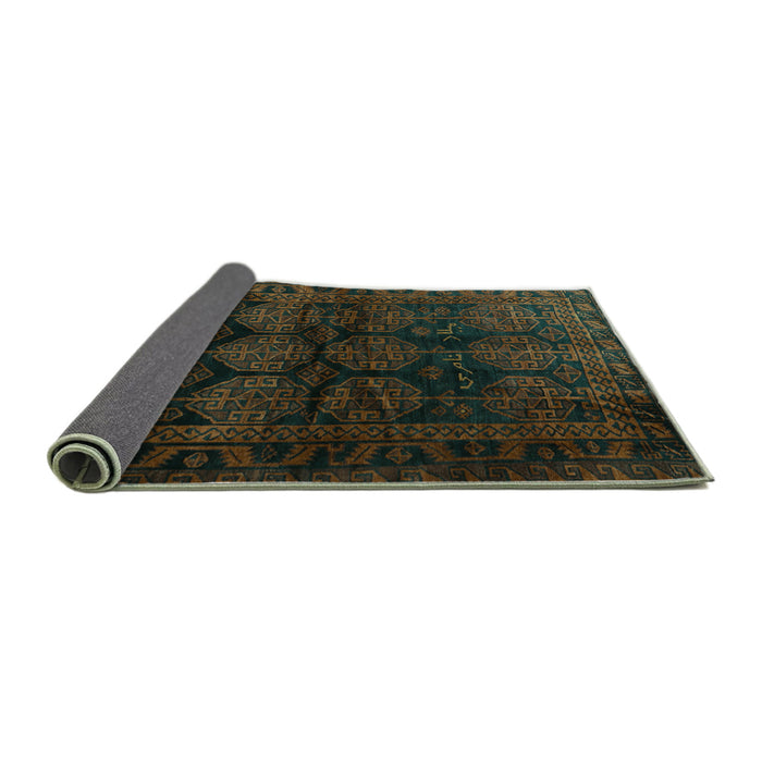Sideview of Persian Turquoise Traditional Rug, tr1414turq