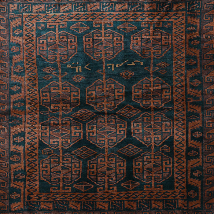 Square Machine Washable Persian Light Blue Traditional Rug, wshtr1414lblu