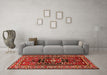 Machine Washable Persian Orange Traditional Area Rugs in a Living Room, wshtr1415org