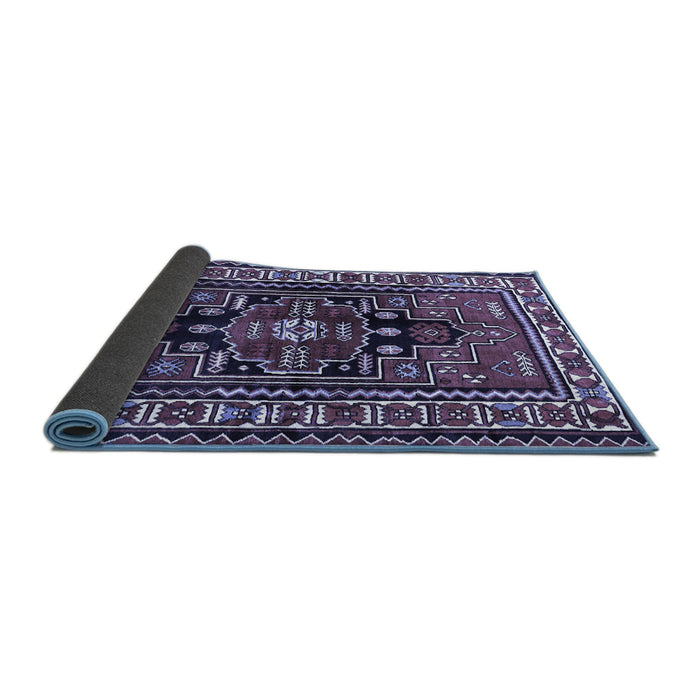 Sideview of Persian Blue Traditional Rug, tr1415blu