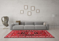 Machine Washable Persian Red Traditional Rug, wshtr1415red