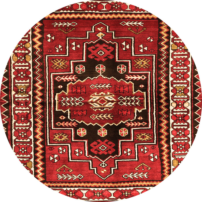 Square Persian Orange Traditional Rug, tr1415org