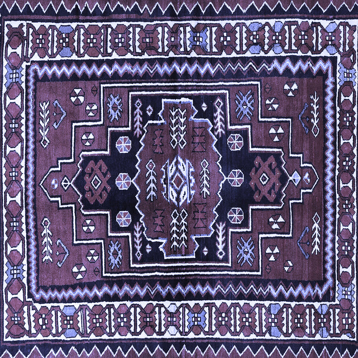 Square Persian Blue Traditional Rug, tr1415blu