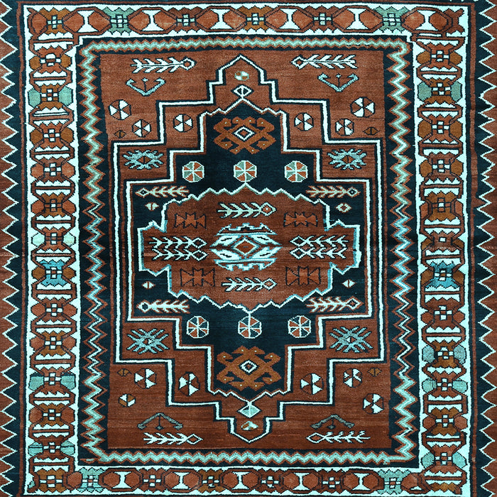 Square Persian Light Blue Traditional Rug, tr1415lblu