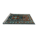 Sideview of Machine Washable Persian Light Blue Traditional Rug, wshtr1415lblu