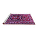 Sideview of Machine Washable Persian Purple Traditional Area Rugs, wshtr1415pur