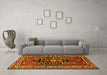 Machine Washable Persian Yellow Traditional Rug in a Living Room, wshtr1415yw