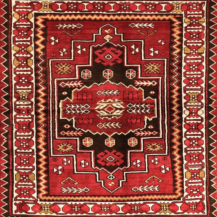 Serging Thickness of Persian Orange Traditional Rug, tr1415org