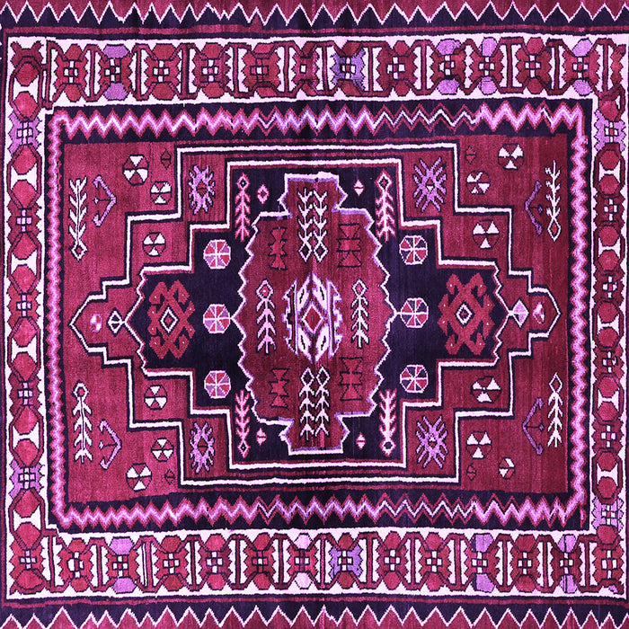 Square Persian Purple Traditional Rug, tr1415pur
