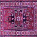 Square Persian Purple Traditional Rug, tr1415pur