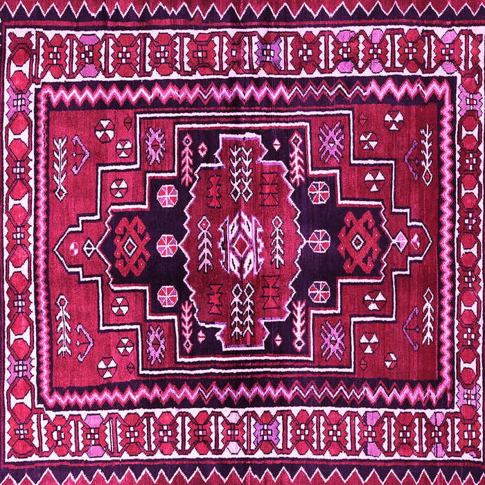 Square Persian Pink Traditional Rug, tr1415pnk