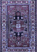 Machine Washable Persian Blue Traditional Rug, wshtr1415blu