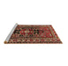 Sideview of Machine Washable Persian Brown Traditional Rug, wshtr1415brn