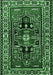 Machine Washable Persian Emerald Green Traditional Area Rugs, wshtr1415emgrn