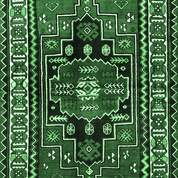 Machine Washable Persian Emerald Green Traditional Area Rugs, wshtr1415emgrn