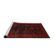 Sideview of Machine Washable Traditional Tomato Red Rug, wshtr1416