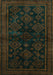 Machine Washable Persian Turquoise Traditional Area Rugs, wshtr1416turq