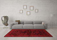 Machine Washable Persian Red Traditional Rug, wshtr1416red