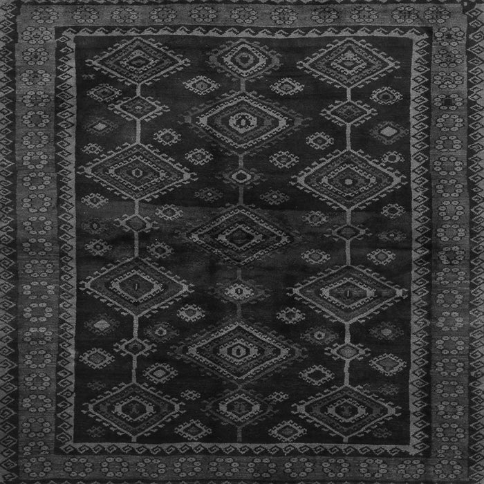 Round Machine Washable Persian Gray Traditional Rug, wshtr1416gry