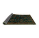 Sideview of Persian Turquoise Traditional Rug, tr1416turq