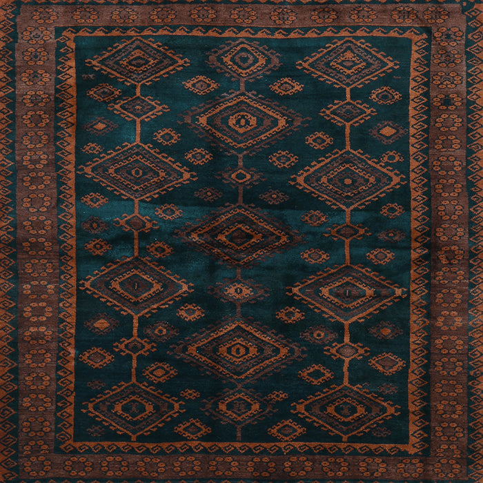 Square Persian Light Blue Traditional Rug, tr1416lblu