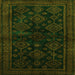 Serging Thickness of Persian Green Traditional Rug, tr1416grn