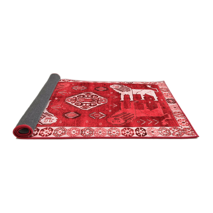 Animal Red Traditional Area Rugs