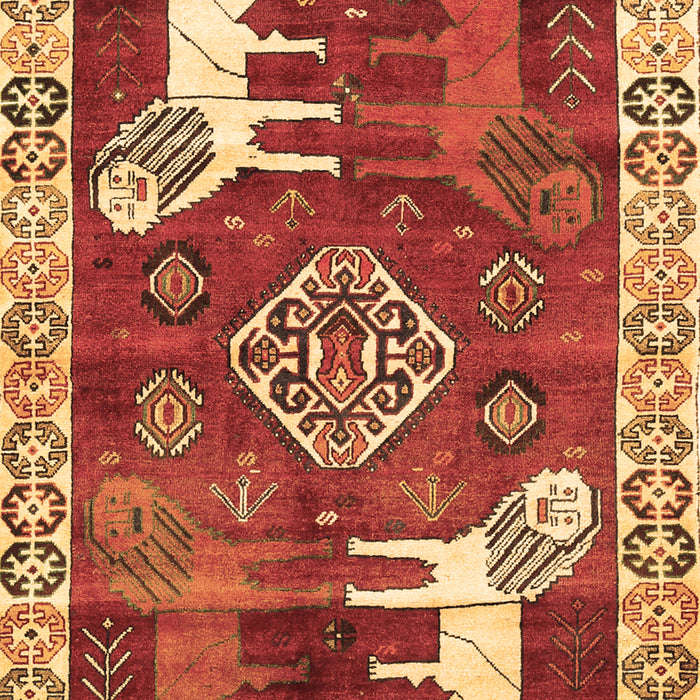 Machine Washable Animal Brown Traditional Rug, wshtr1417brn