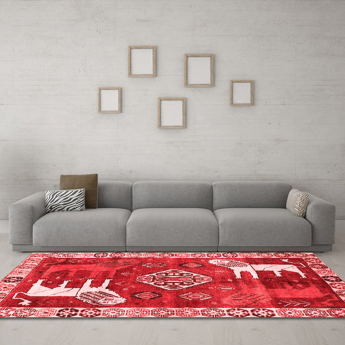 Traditional Red Washable Rugs